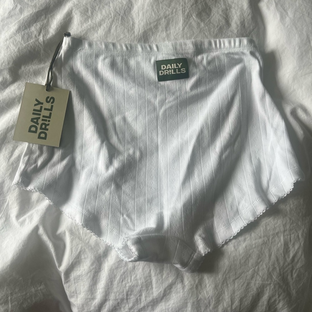 NWT Daily Drills Pointelle Boy Shorts with Trim - Picture 4 of 5